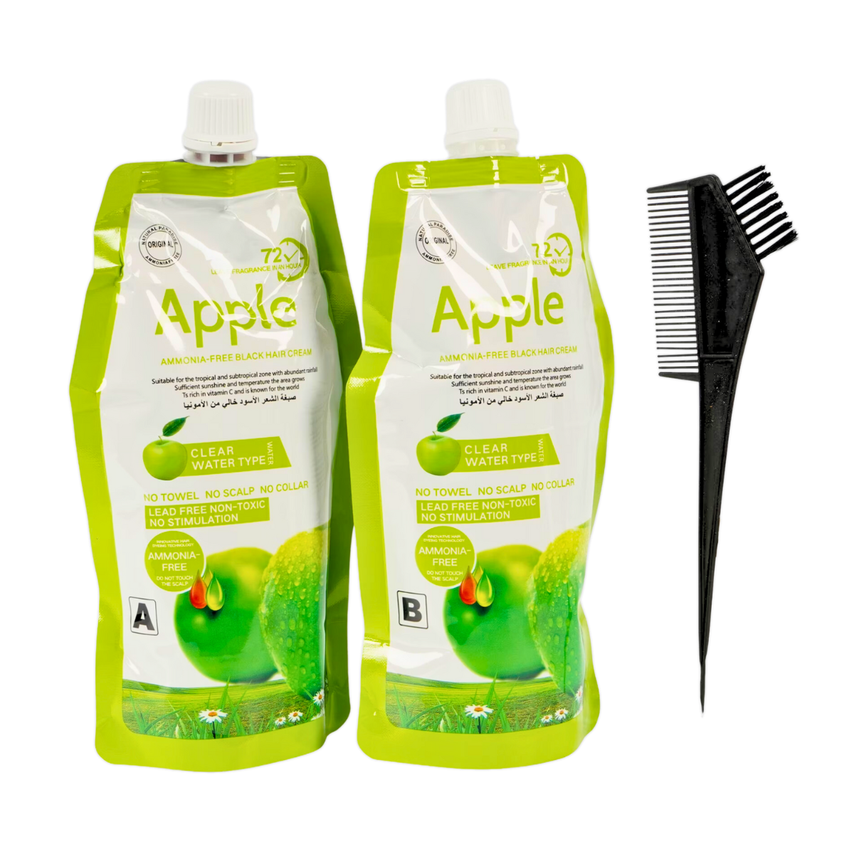 Black Hair Colour Cream - Apple